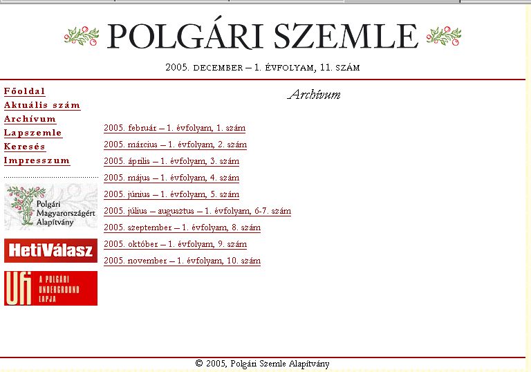 Polg�ri Szemle, 2006-01-24