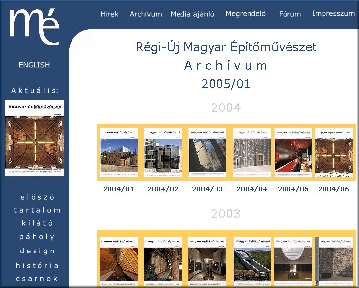 R�gi-�j Magyar �p�t�m�v�szet 2006.03.01.