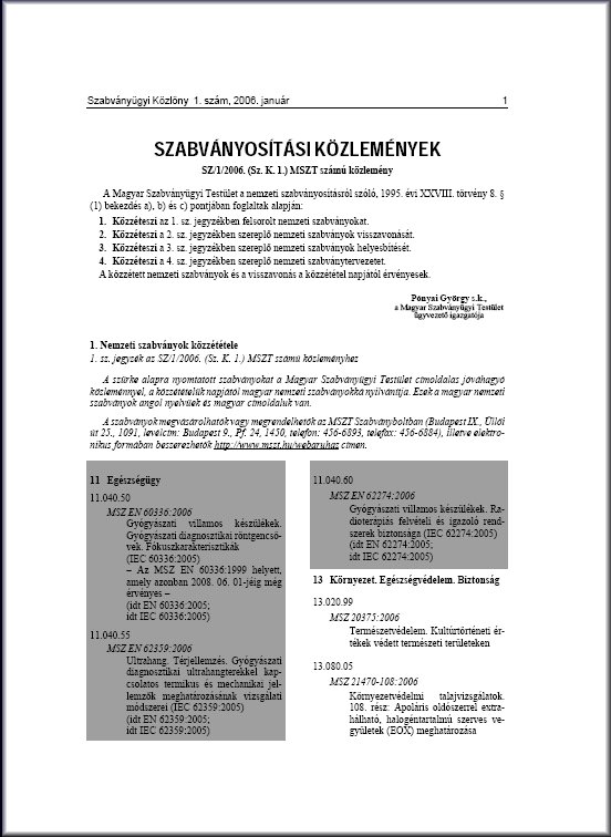 Szabv�ny�gyi K�zl�ny 2006.04.24.