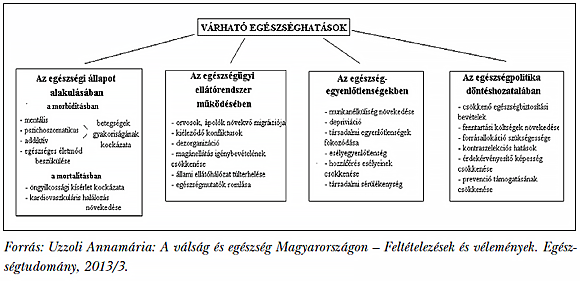  3. ábra: A válság feltételezett egészségkockázatai
