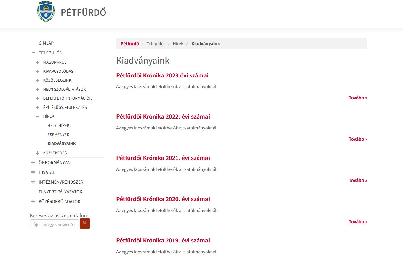 P�tf�rd�i kr�nika 2023.11.09.