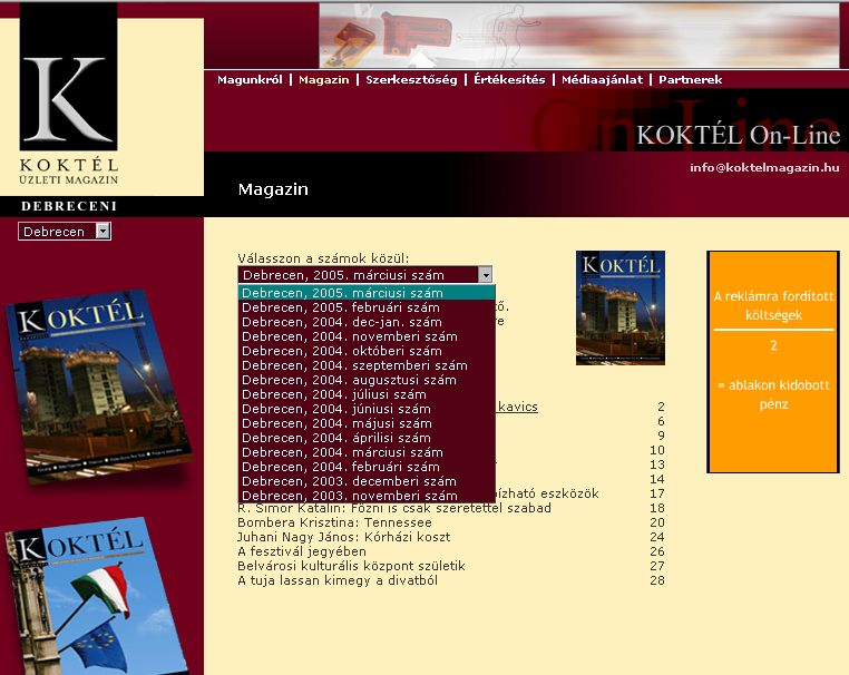 Kokt�l �zleti magazin, Debreceni, 2006-06-09