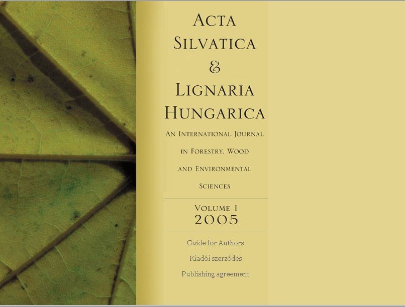 Acta Silvatica et Lignaria Hungarica, 2006-09-11