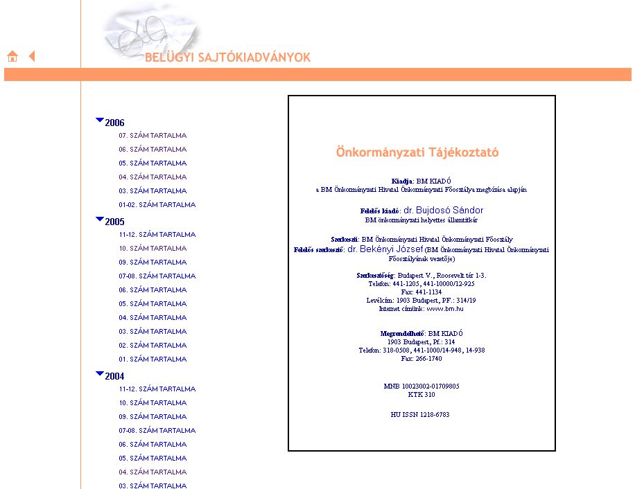 �nkorm�nyzati t�j�koztat�, 2006-09-14