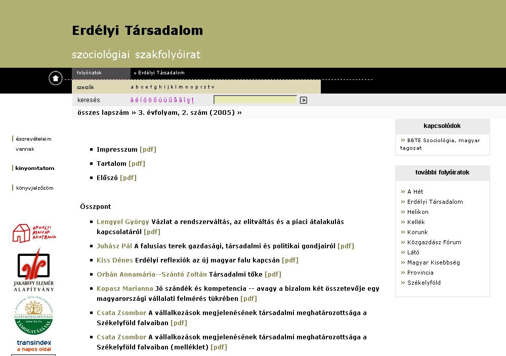 Erd�lyi T�rsadalom, 2006-09-18