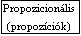 Sz�vegdoboz: Propozicion�lis
(propoz�ci�k)
