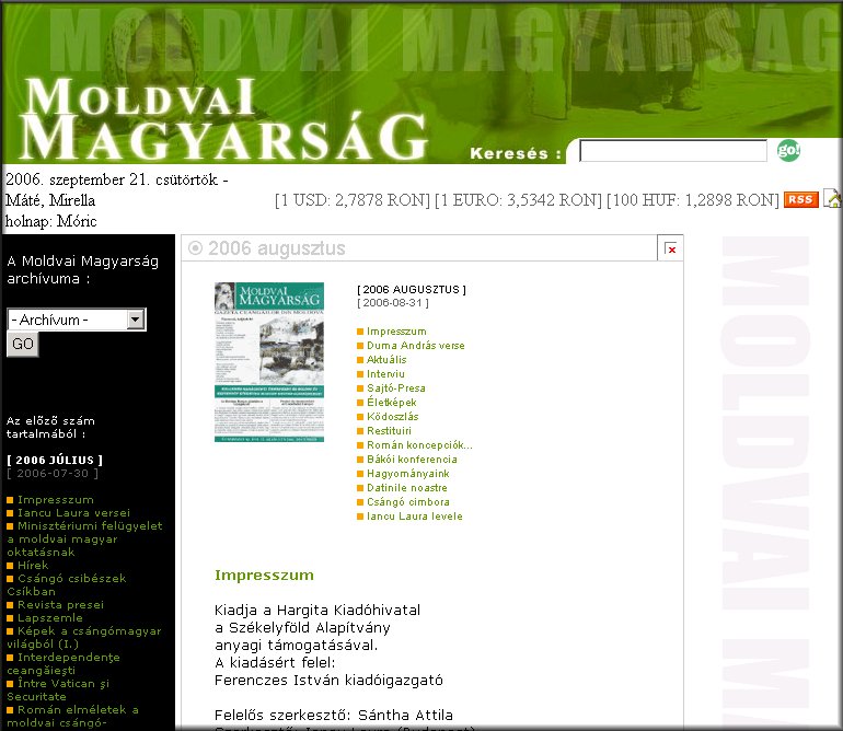 Moldvai Magyars�g 2006.09.21.