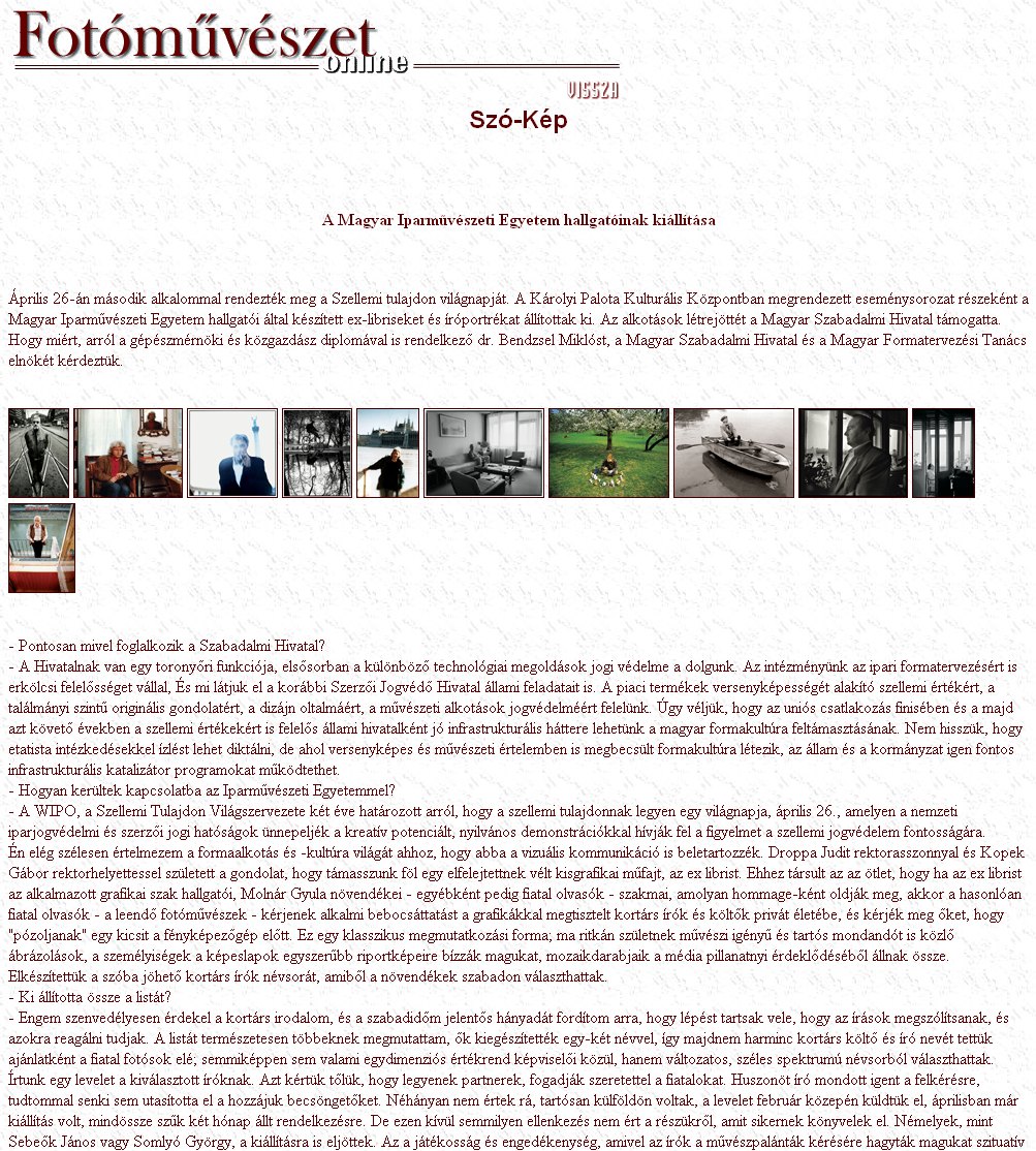 Fot�m�v�szet Online 2006.12.06.