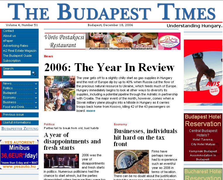 The Budapest Times 2007.01.07.