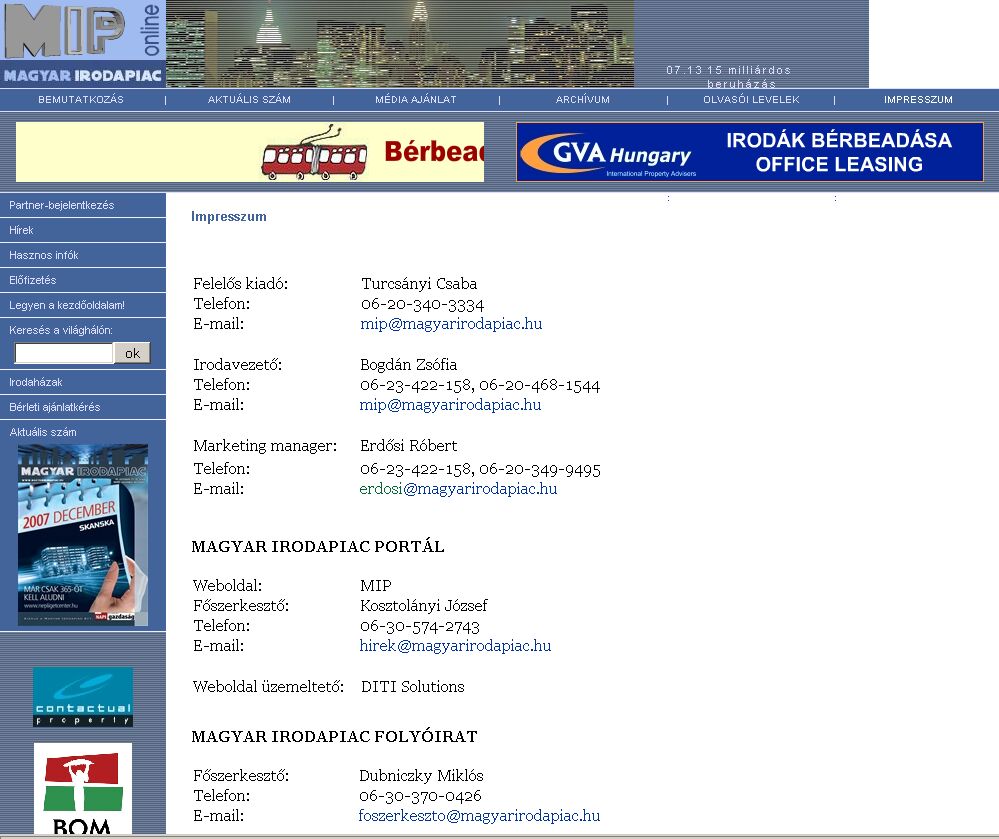 Magyar Irodapiac 2007.02.26.