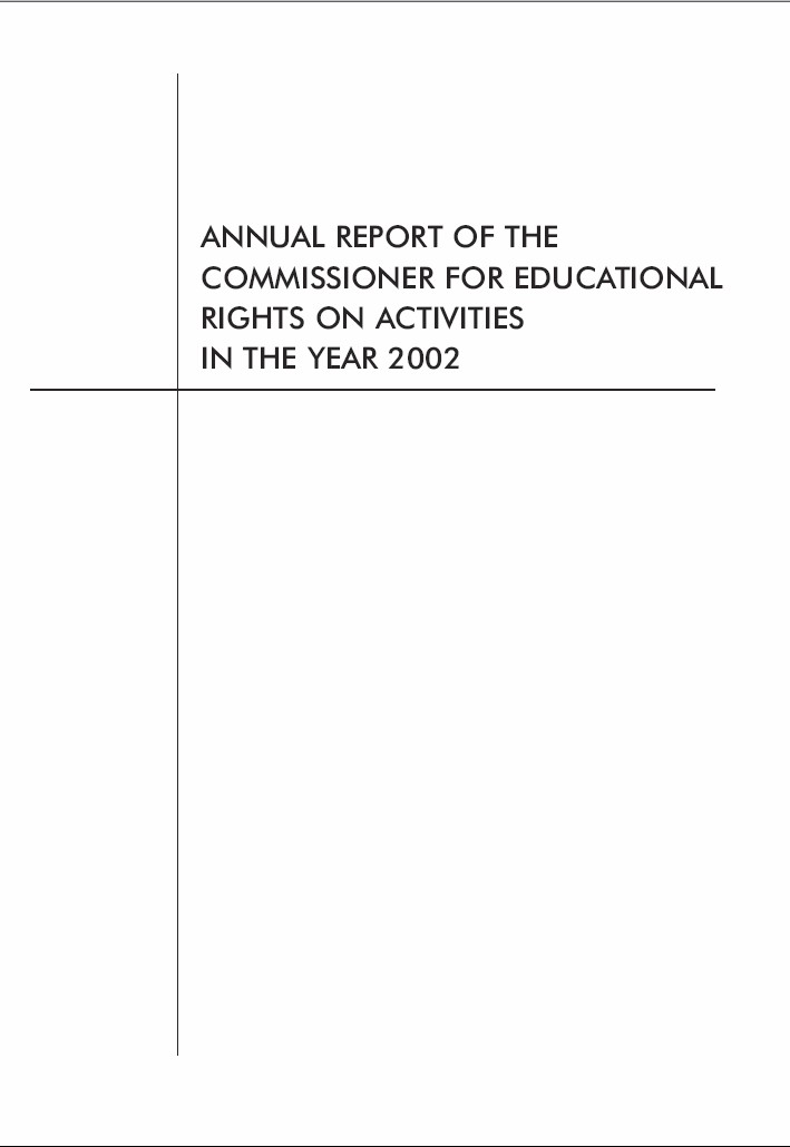 Annual Report of the Commissioner for Educational Rights on Activities in the Year... 2007.03.09.