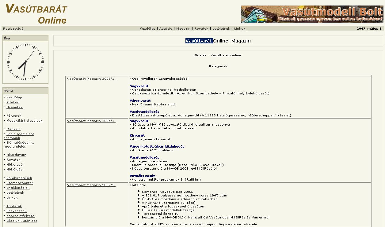 Vas�tbar�t magazin 2007.05.03.