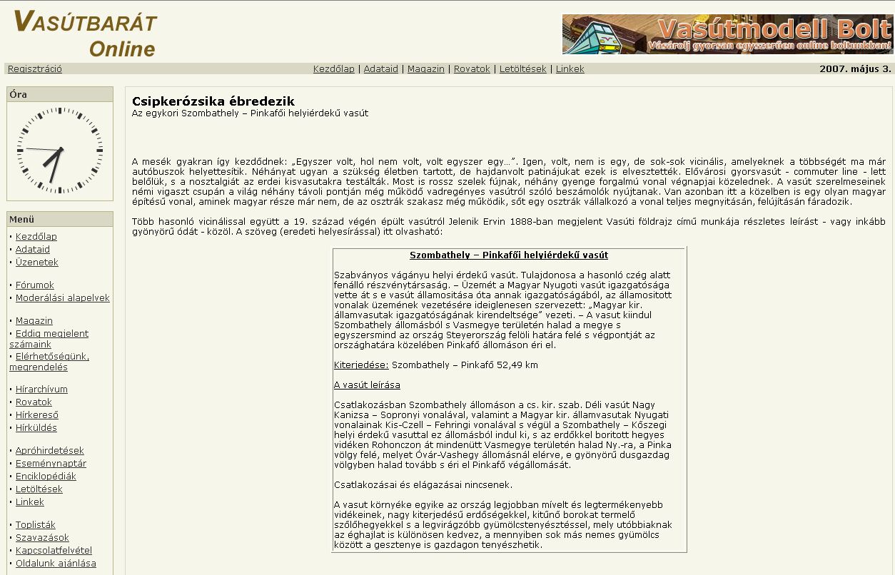 Vas�tbar�t magazin 2007.05.03.