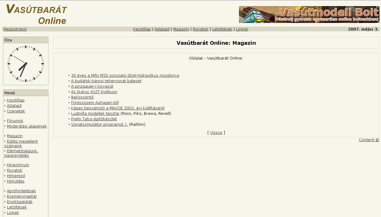 Vas�tbar�t magazin 2007.05.03.