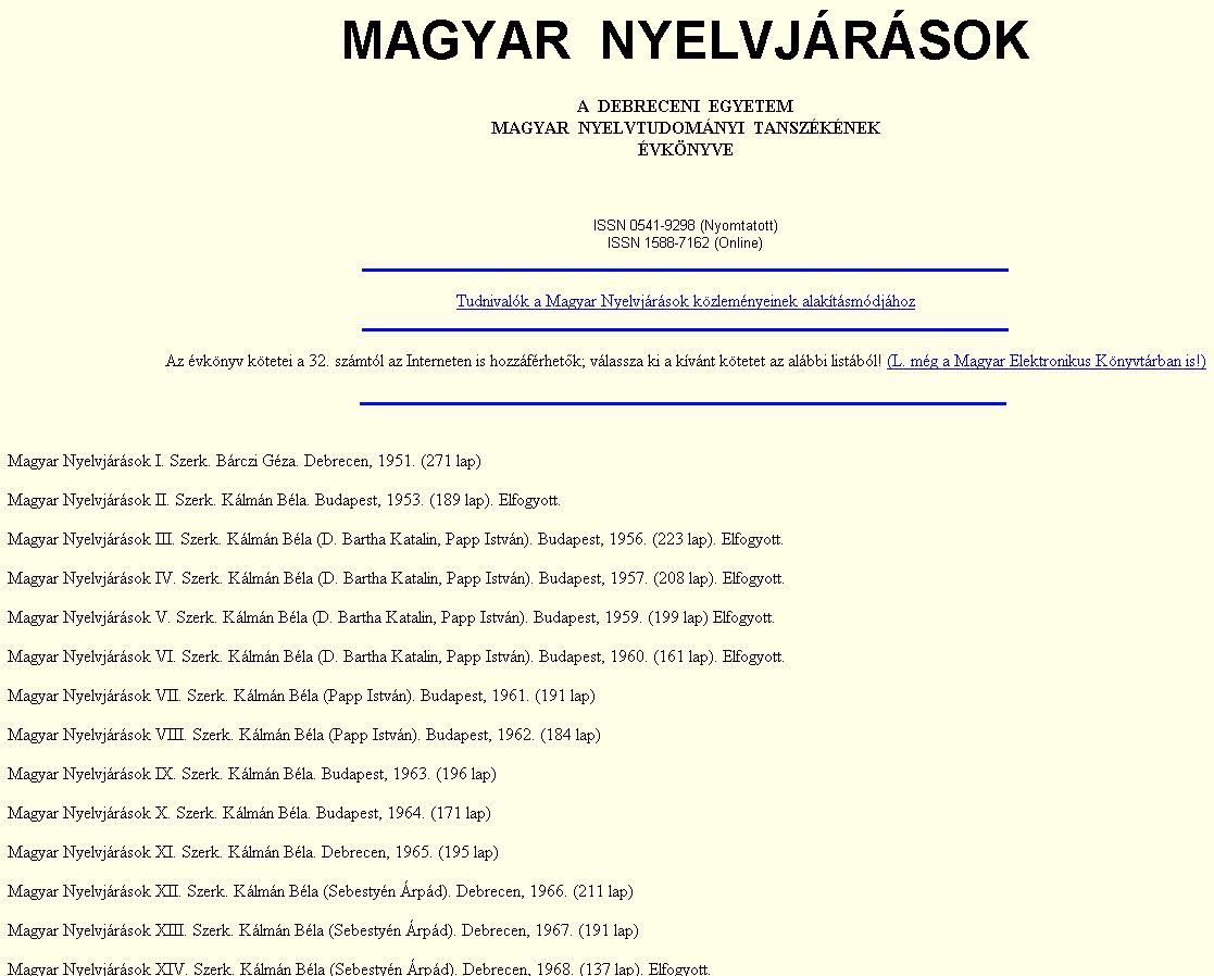 Magyar Nyelvj�r�sok 2007.05.07.
