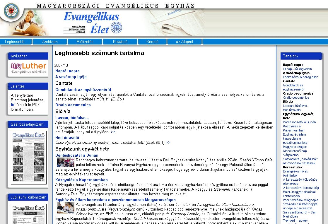 Evang�likus �let 2007.05.09.