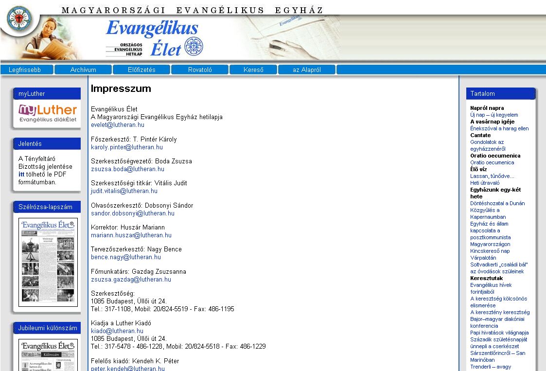 Evang�likus �let 2007.05.09.