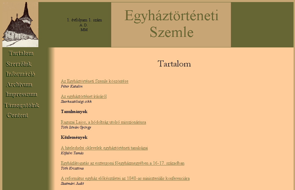 Egyh�zt�rt�neti szemle 2007.05.18.