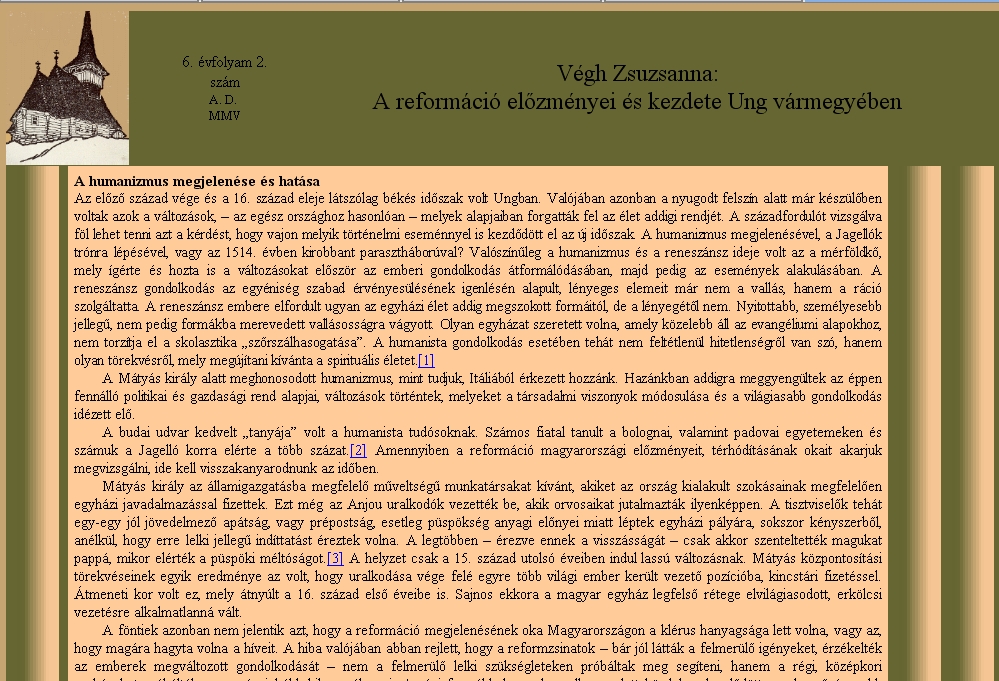 Egyh�zt�rt�neti szemle 2007.05.18.