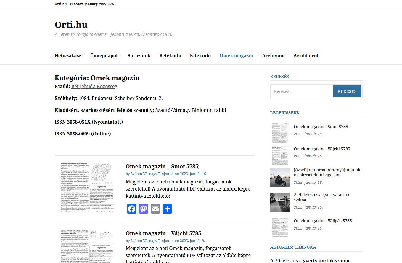 Omek magazin 2025.01.21.