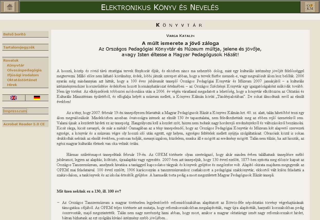 K�nyv �s Nevel�s 2007.10.11.