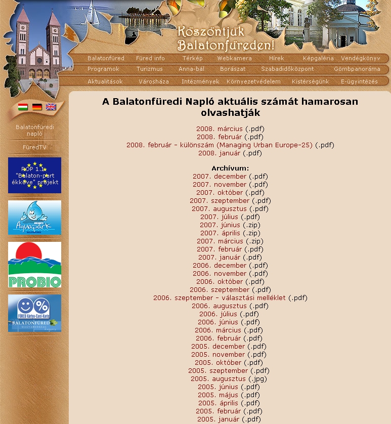 Balatonf�redi Napl� 2008.04.14.