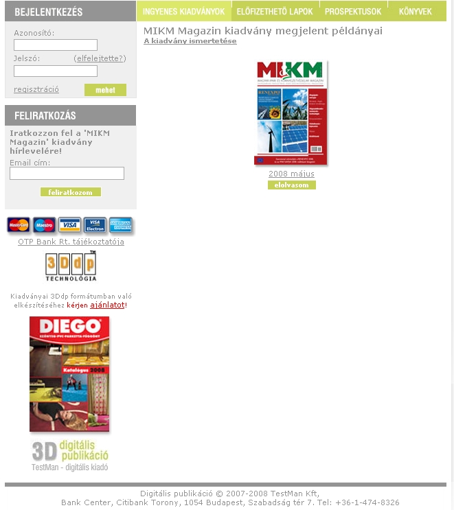 Magyar Ipari �s K�rnyezetv�delmi Magazin 2008.06.27.