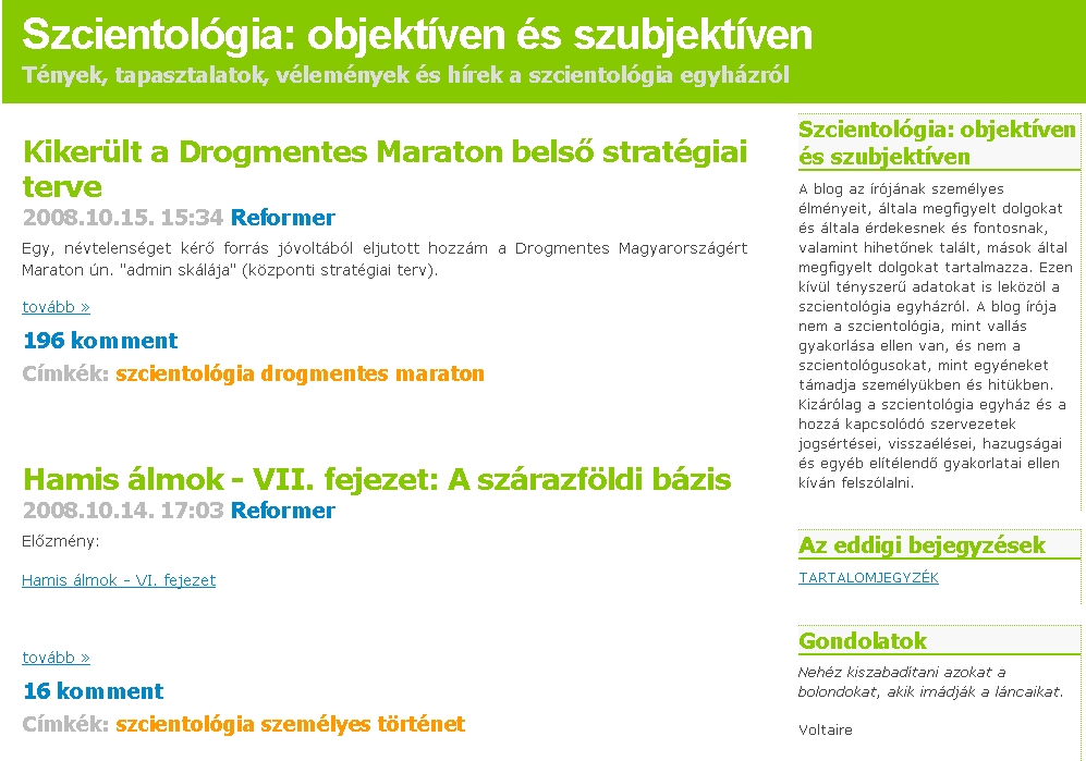 Szcientol�gia: objekt�ven �s szubjekt�ven 2008.10.16.