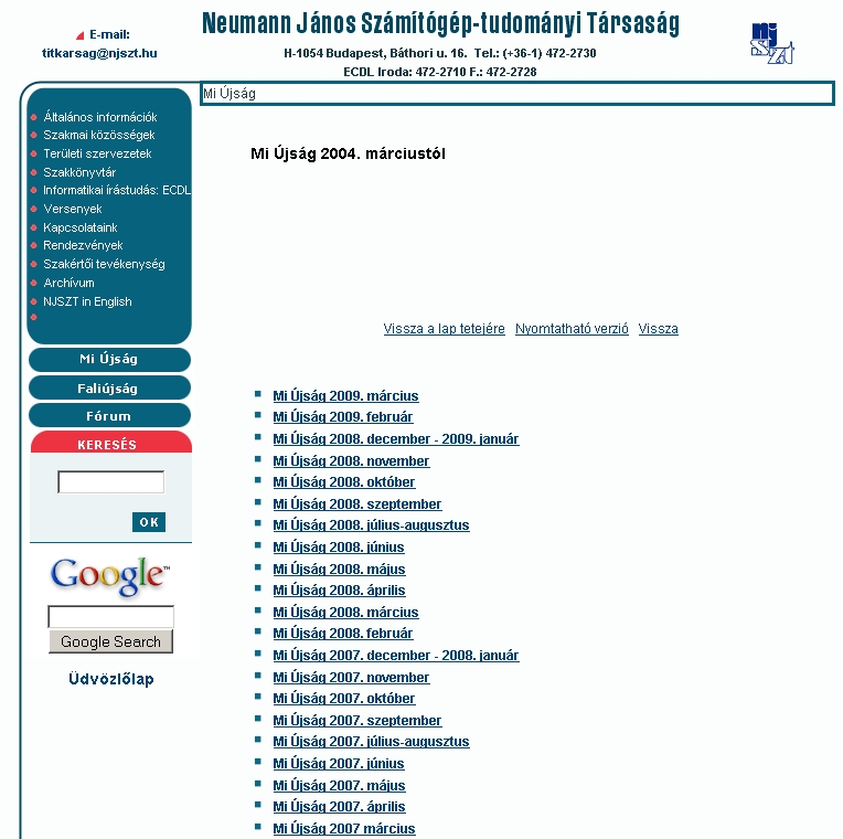 Mi �js�g 2009.04.03.
