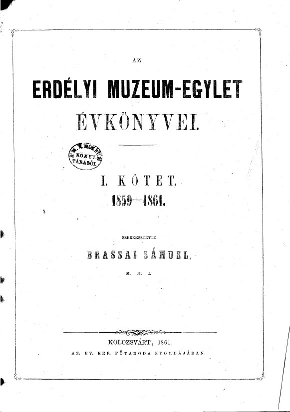 Az Erd�lyi M�zeum-Egylet �vk�nyvei 2009.7.02.