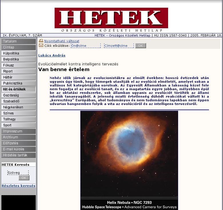 Hetek, 2005-11-08