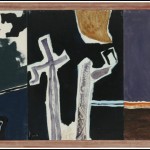 Orsz&aacute;galap&iacute;t&oacute; &ndash; A/75/33 (olaj, farost, 40&times;90 cm, Budapest, Artchivum Int&eacute;zet)