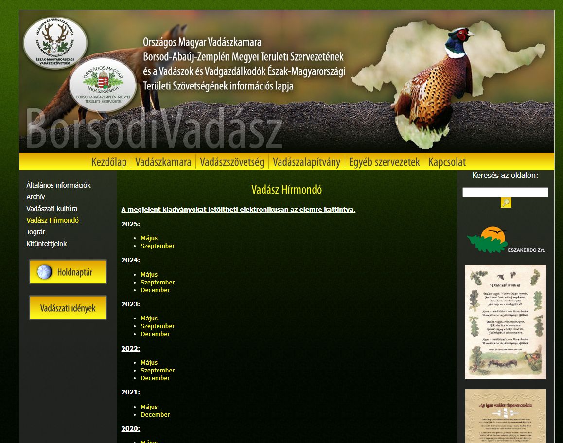 Vad�sz h�rmond� 2025.10.07.